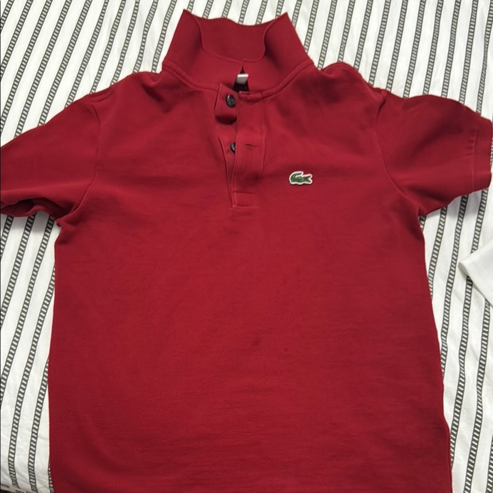 Lacoste Kids Red Polo Shirt
